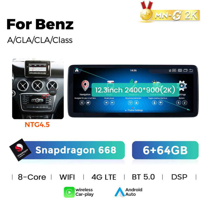 Applicable to Mercedes-Benz A-class CLA-class GLA-class W176X156 Android large-screen central control car navigation Bluetooth Carplay