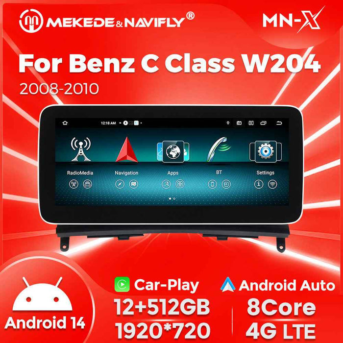 Suitable for Mercedes-Benz C-Class W204 2008-2010 Android large screen central control navigation car radio Carplay