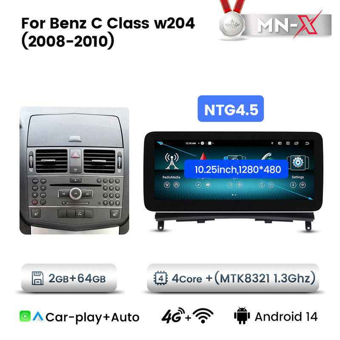 Suitable for Mercedes-Benz C-Class W204 2008-2010 Android large screen central control navigation car radio Carplay