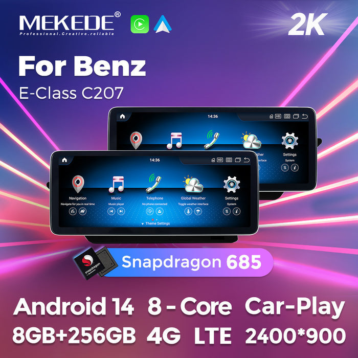 Carplay for Mercedes-Benz E-Class Coupe W207 C207 | Large Screen Navigation & Bluetooth