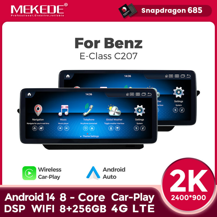Carplay for Mercedes-Benz E-Class Coupe W207 C207 | Large Screen Navigation & Bluetooth