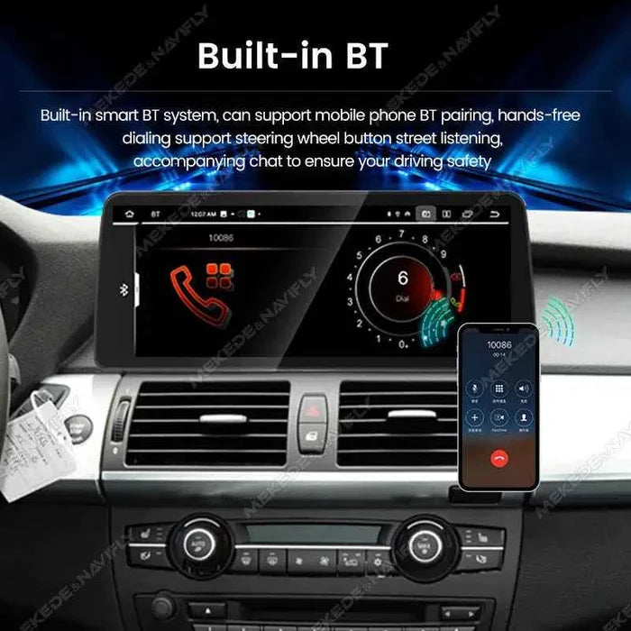12.3 inch Applicable to BMW X5 X6 E70 Android central control large screen GPS navigation all-in-one machine Bluetooth Carplay