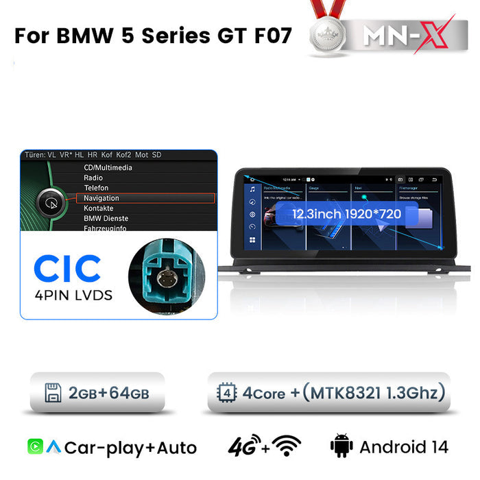 Carplay Integrated 12.3 Inch Navigation for BMW 5 Series GT F07