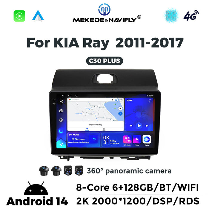 Carplay Integration for Kia Ray 2011-2017 – Large Android Navigation Screen