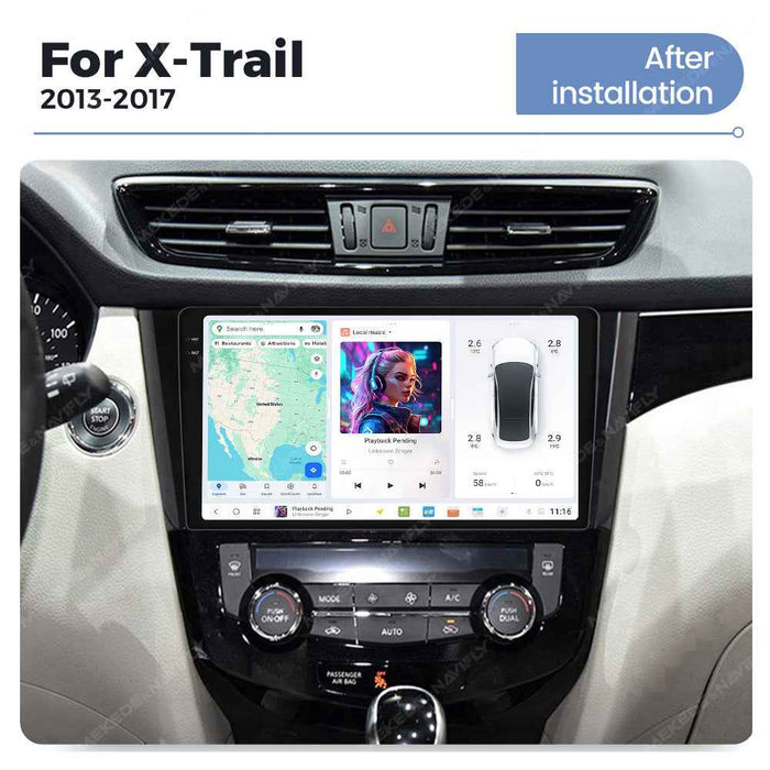 DUDUAUTO for Nissan X-trail 13-17 Android large screen central control car navigation Bluetooth Carplay