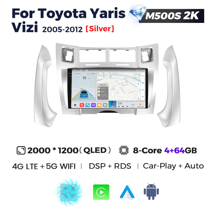 Carplay Navigation Radio for Toyota Yaris Vitz (05-12) - Large Screen Experience