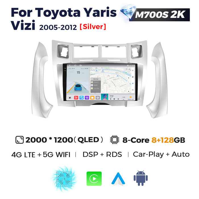 Carplay Navigation Radio for Toyota Yaris Vitz (05-12) - Large Screen Experience
