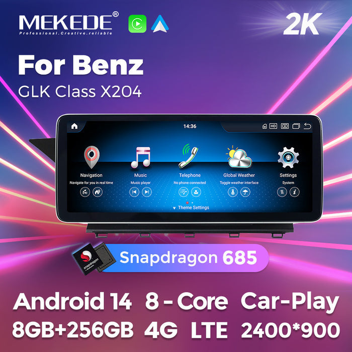CarPlay-Ready Android Navigation System for Mercedes-Benz GLK X204 (2008-2014)