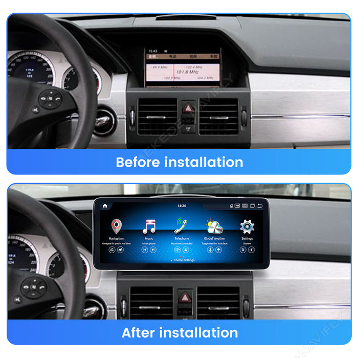 CarPlay-Ready Android Navigation System for Mercedes-Benz GLK X204 (2008-2014)