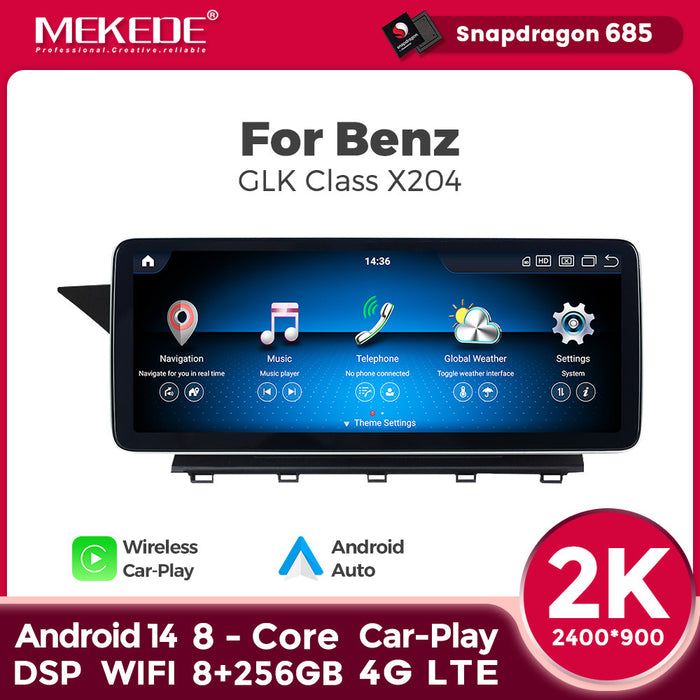 CarPlay-Ready Android Navigation System for Mercedes-Benz GLK X204 (2008-2014)