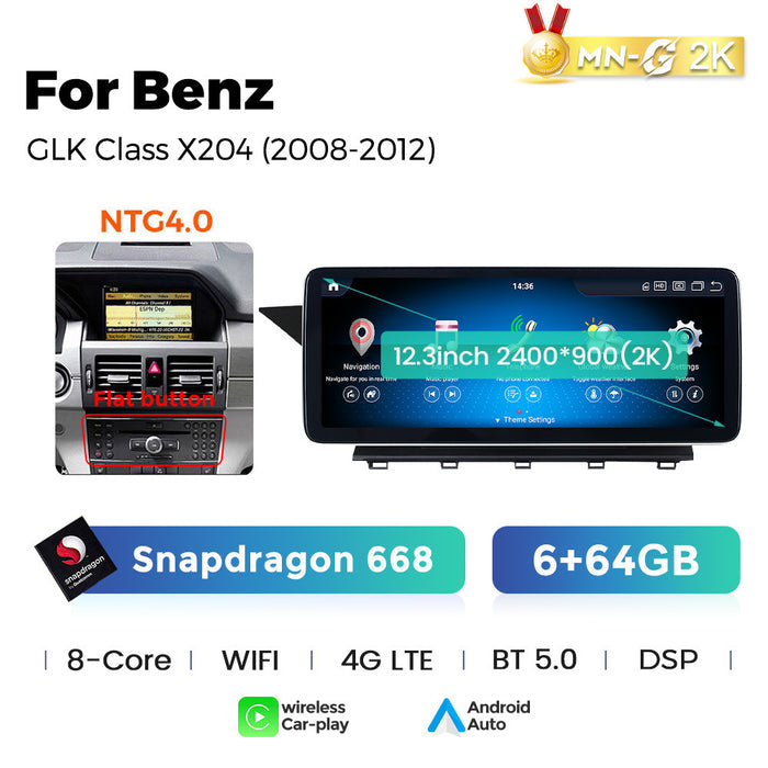 CarPlay-Ready Android Navigation System for Mercedes-Benz GLK X204 (2008-2014)