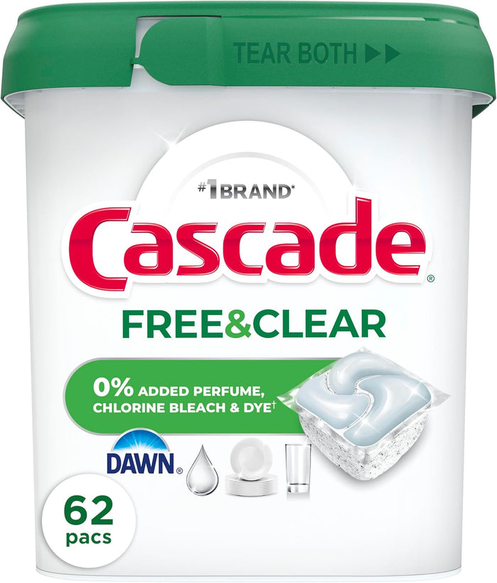 dye-free liquid top with no chlorine bleach, phosphates, or added perfume