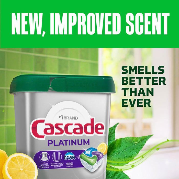 Cascade Platinum ActionPac Dish Detergent – Household With Children, Phosphate-Free Safe Formula