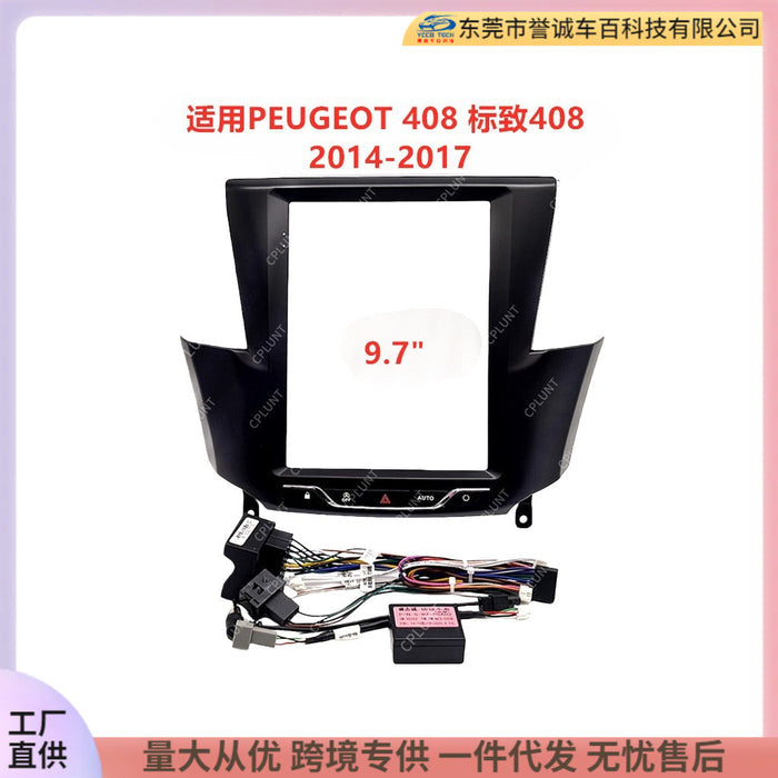 Central control navigation surface frame is suitable for 2014-2017 peugeot 408restoration panel versatile frame