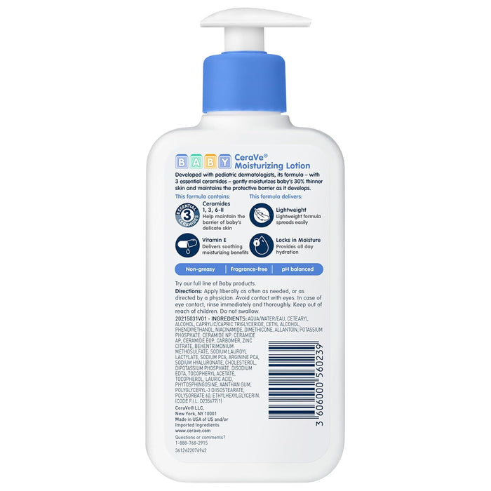 CeraVe Baby Lotion – Hypoallergenic Formula Free from Dyes & Phthalates