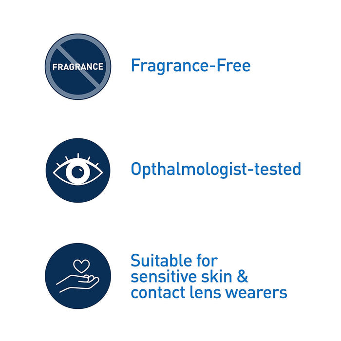 fragrance-free, paraben-free, alcohol-free, non-comedogenic formulation