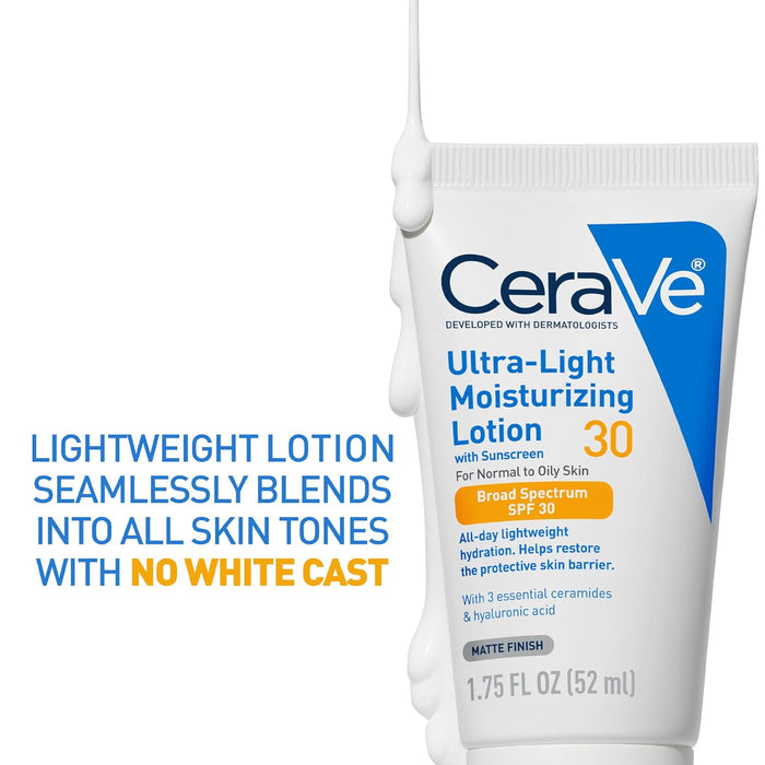 ultra-light, non-greasy texture with a matte finish and no white cast