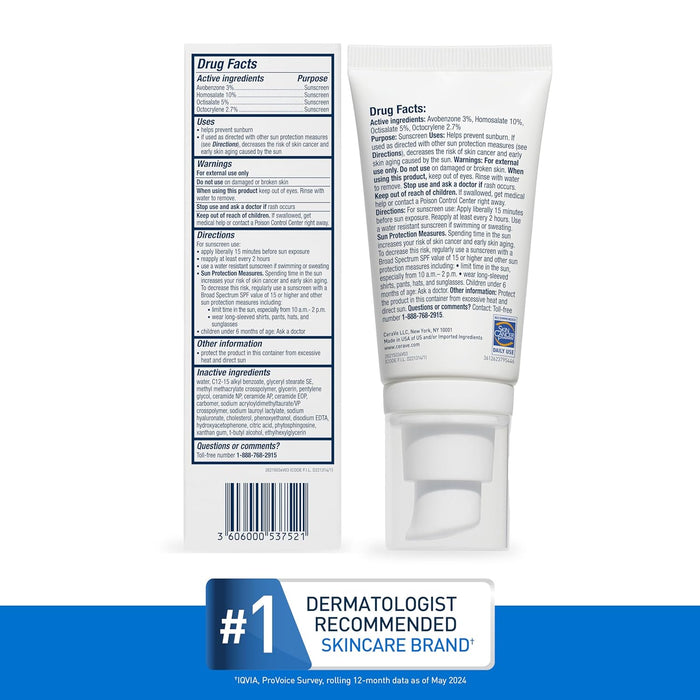 CeraVe Daily Face Lotion with Broad Spectrum SPF – Skin Cancer Foundation Recommended Sun Care