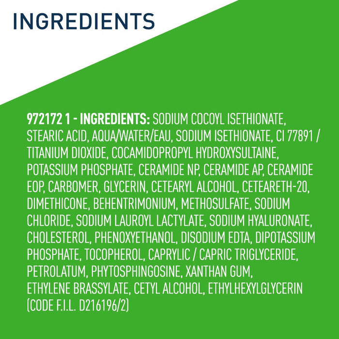 soap-free, fragrance-free, non-comedogenic, and non-drying formulation