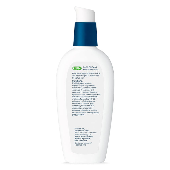 CeraVe PM Night Moisturizer – Uncluttered Skincare Essential with Ceramides & Hyaluronic Acid