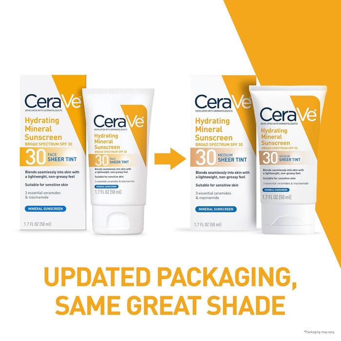 iron oxide-infused sheer tint available in 3 shades (light, medium, deep) to blend with varied skin tones