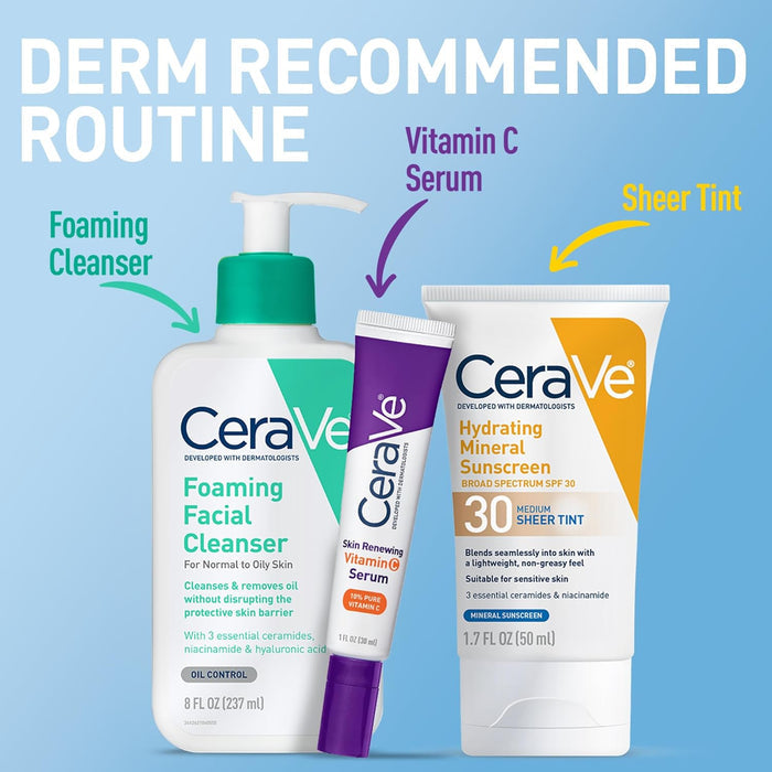 CeraVe Sheer Tint Mineral Sunscreen SPF 30 – Calming Self-Care Essential for Sensitive Skin