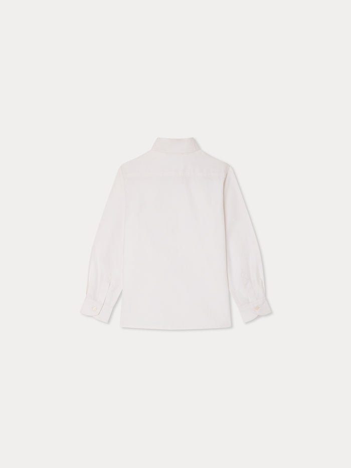 Chemise Aristote jacquard cerise ton sur ton