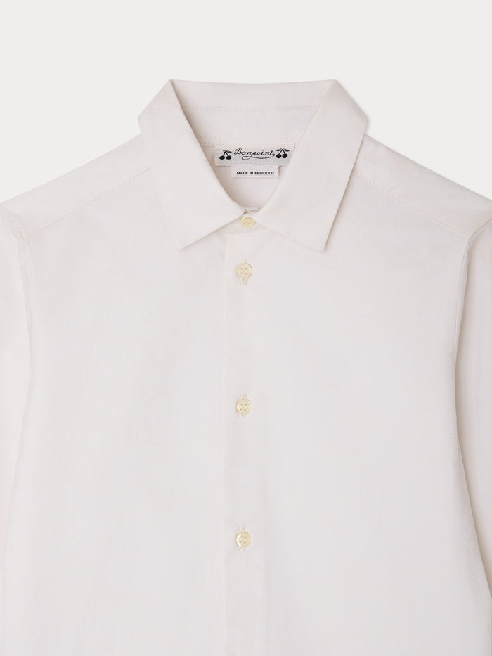 Chemise Aristote jacquard cerise ton sur ton