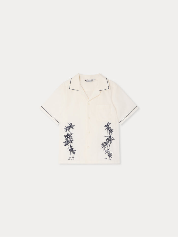 Chemise Steve brodée en popeline de coton biologique