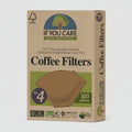 box of 100 coffee filters unbleached