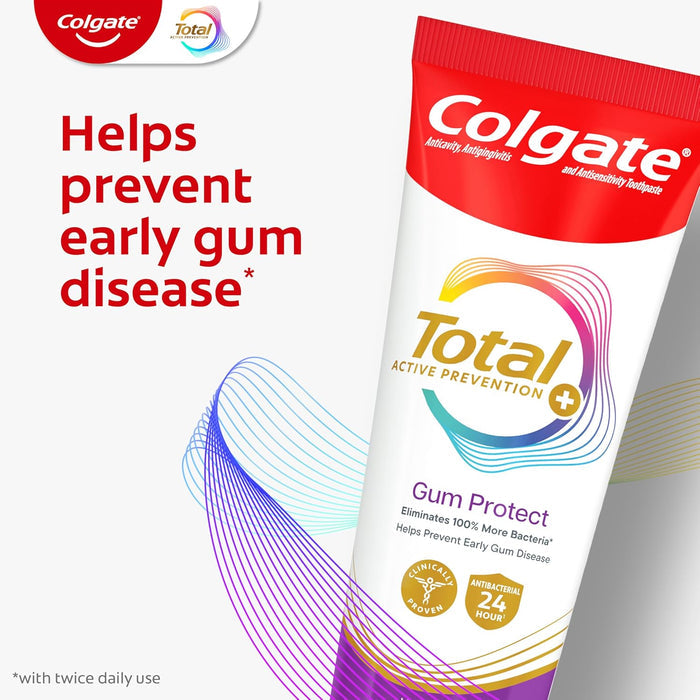 targets 5 signs of early gum disease: inflammation, redness, bleeding, irritation, and sensitivity