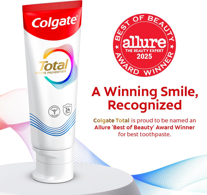 fights 8 oral health issues: gingivitis, plaque, tartar, cavities, sensitivity, bad breath, enamel erosion, and stains