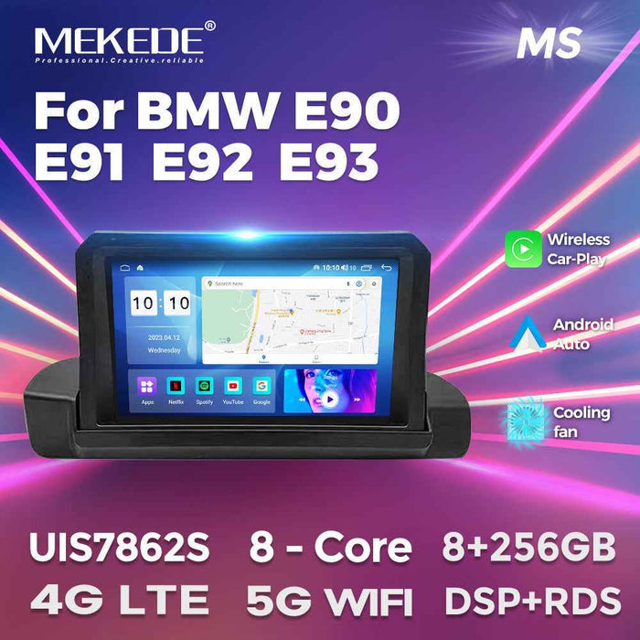 Compatible with BMW 3 Series E90, E91, E92 Android large screen, central control in-car navigation radio, 256G screen