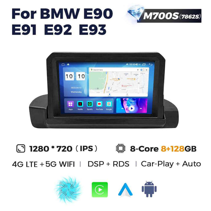 Compatible with BMW 3 Series E90, E91, E92 Android large screen, central control in-car navigation radio, 256G screen