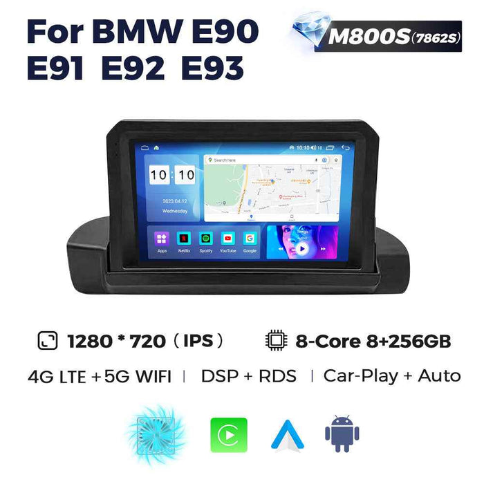 Compatible with BMW 3 Series E90, E91, E92 Android large screen, central control in-car navigation radio, 256G screen