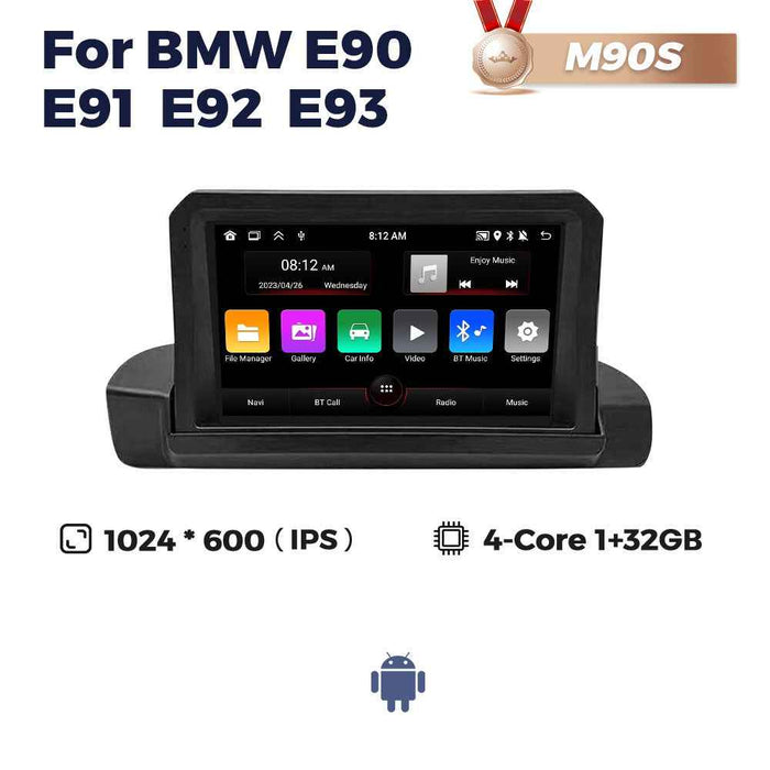 Compatible with BMW 3 Series E90, E91, E92 Android large screen, central control in-car navigation radio, 256G screen