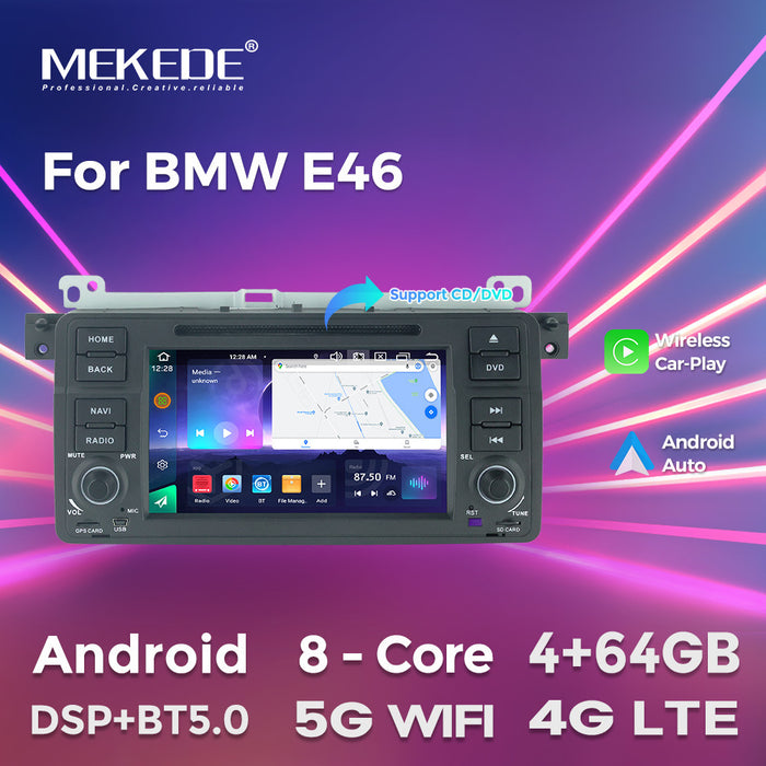 Compatible with BMW E46 M3 98-06 model with DVD, Android large screen, central control navigation, Bluetooth CarPlay