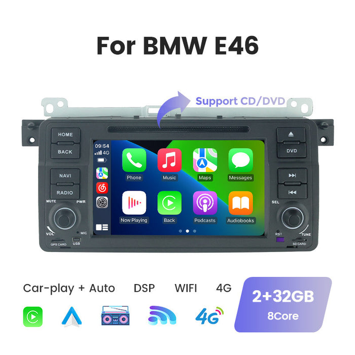 Compatible with BMW E46 M3 98-06 model with DVD, Android large screen, central control navigation, Bluetooth CarPlay
