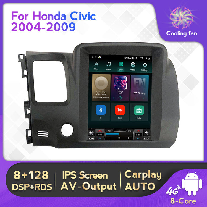 Compatible with Honda Civic Civic 04-09 modified 7862 vertical Android large screen central control in-car navigation