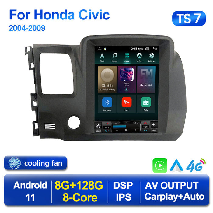 Compatible with Honda Civic Civic 04-09 modified 7862 vertical Android large screen central control in-car navigation