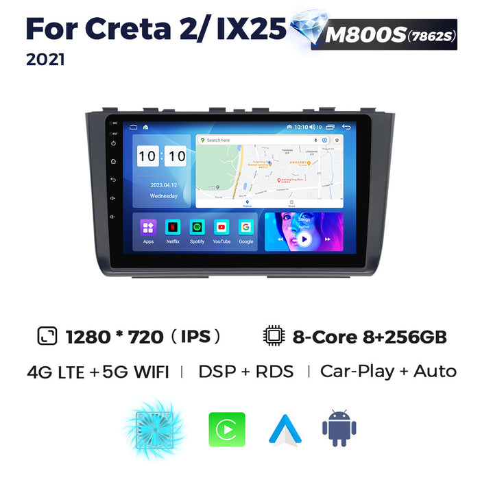 Compatible with Hyundai Creta2 IX25 2021 Android Large Screen Central Control Navigation Radio 8+256G