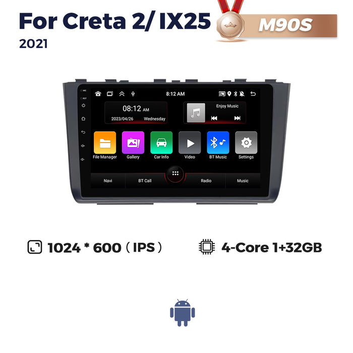 Compatible with Hyundai Creta2 IX25 2021 Android Large Screen Central Control Navigation Radio 8+256G