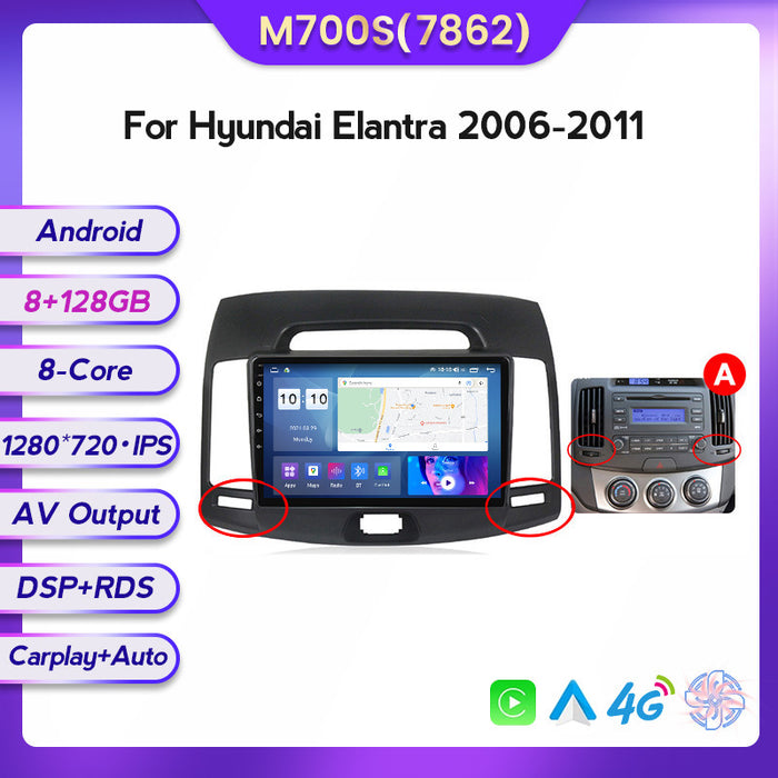 Compatible with Hyundai Elantra 06-11 Android large-screen central control in-car navigation screen 128