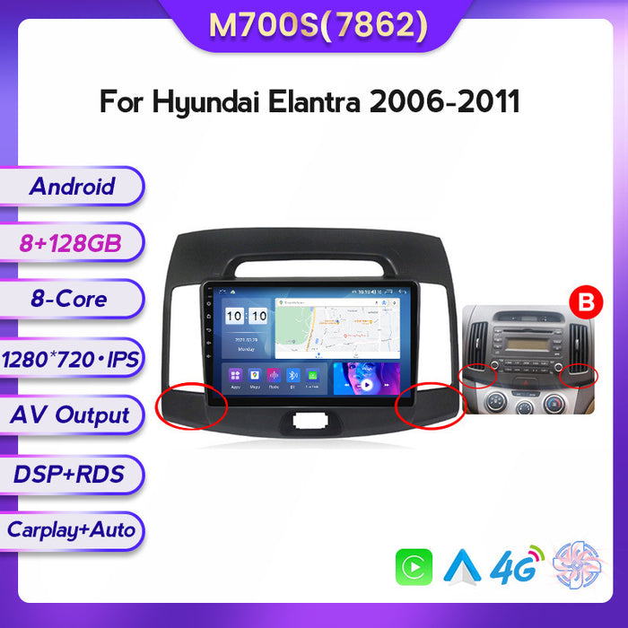 Compatible with Hyundai Elantra 06-11 Android large-screen central control in-car navigation screen 128