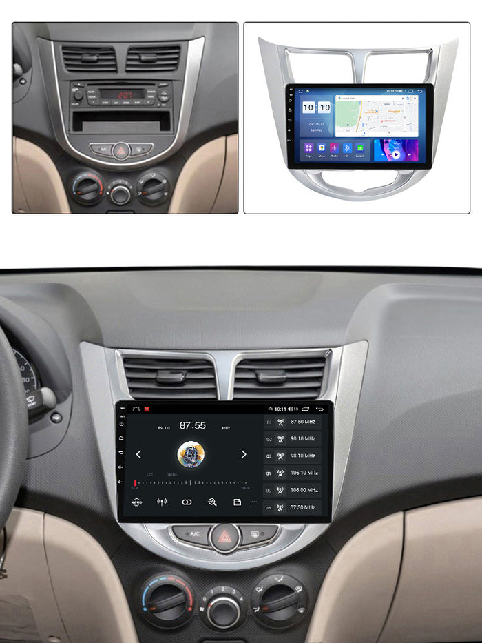 Compatible with Hyundai Verna 10-16 models Android large screen central control in-car navigation screen 128