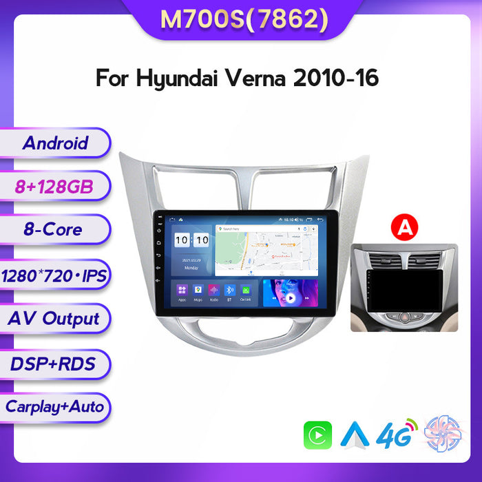 Compatible with Hyundai Verna 10-16 models Android large screen central control in-car navigation screen 128
