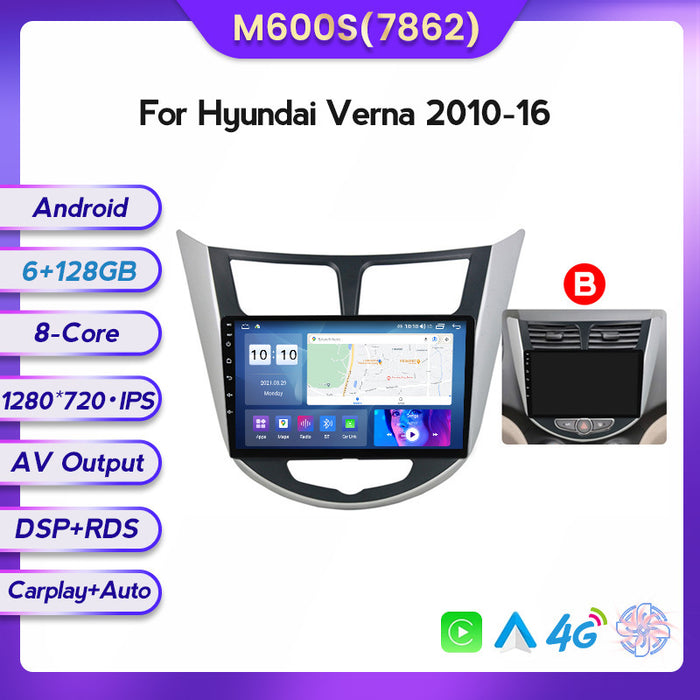 Compatible with Hyundai Verna 10-16 models Android large screen central control in-car navigation screen 128
