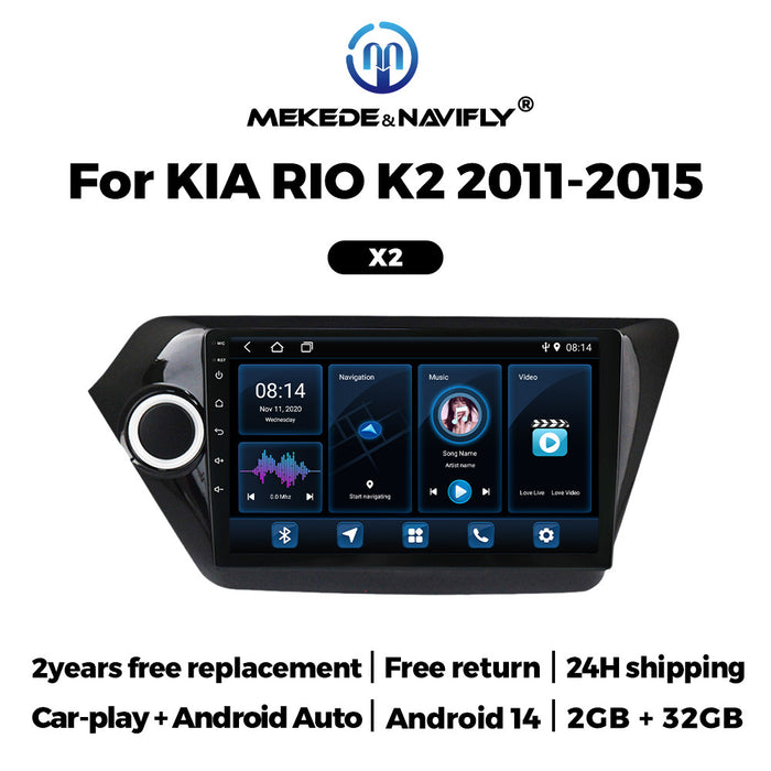 Compatible with Kia Rio K2 2011-2015 Android in-car GPS navigation MP5 Bluetooth player CarPlay
