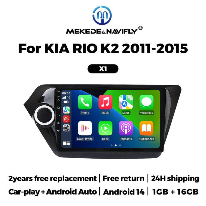 Compatible with Kia Rio K2 2011-2015 Android in-car GPS navigation MP5 Bluetooth player CarPlay