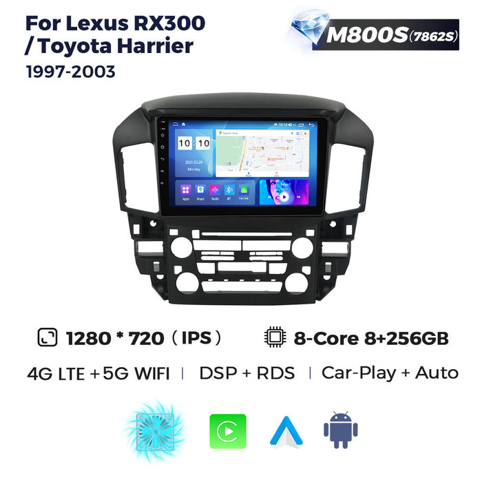 Compatible with Lexus RX300 Toyota Harrier 97-03 Android Large-Screen Central Control Navigation Radio